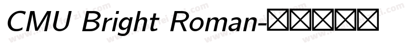CMU Bright Roman字体转换